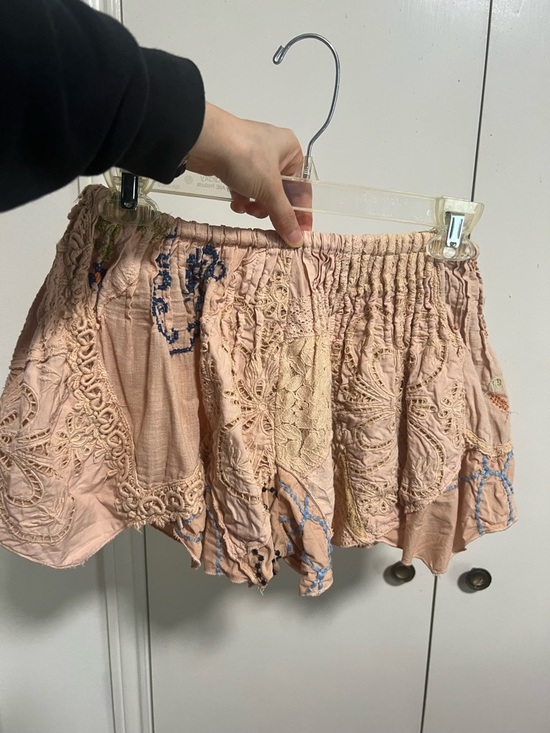 Free People Field Of Dreams Embroidered Patchwork Shorts - Picture 5 of 10